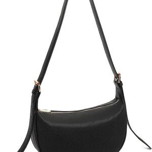 Elegant Small Crescent Purses for Women - Adjustable Vegan Leather Handbag